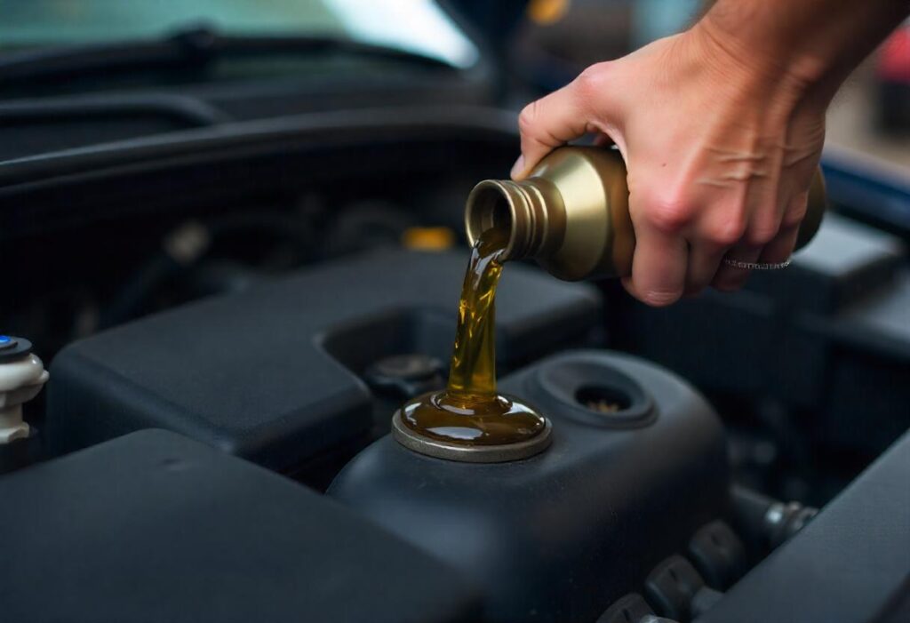 oil changing of cars